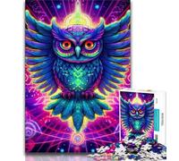 Animal Art Owl 1000 Pieces Jigsaw Puzzles for Adults And Teens,Stress Reliever Difficult Challenge Deal As Gifts for The Whole Family (50x75cm)