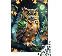 Animal Art Owl Paper Puzzles 1000 Piece Jigsaw Puzzles for Adults Educational Game Challenge Toy Christmas Eve Gifts 1000pcs (38x26cm)