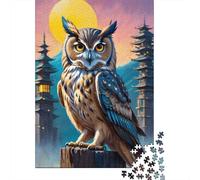 Animal Art Owl Puzzle for Adults And Teenagers 1000 Pieces Paper Puzzles for Adults Puzzles for Teenagers Age 12 Years Up 1000pcs (38x26cm)
