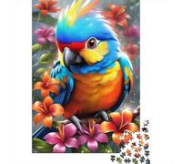 Animal Art Parrot 500 Piece Jigsaw Puzzle Family Fun Jigsaws for Adults And Challenging Game,stress Relief Games And Unique Gifts 500pcs (52x38cm)