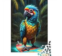 Animal Art Parrot Puzzle Family Challenging Games 100% Recycled Cardboard Jigsaw Puzzle for Adult Children Birthday Present 1000pcs (38x26cm)