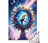 Animal Art Parrot Puzzle Unique Home Decor 100 Percent Recycled Cardboard Jigsaw Puzzle for Adult 1000pcs (38x26cm)