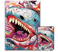 Animal Art Shark Puzzle 1000 Pieces Jigsaw cardboard Jigsaw Perfect for Christmas, Halloween, Easter, New Year 26X38CM/10.23x14.96inch