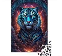 Animal Art Tiger Jigsaw Puzzles for Adults 1000 Piece Family Gathering Puzzle DIY 1000 Piece Puzzle Game 1000pcs (75x50cm)