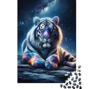 Animal Art Tiger Puzzle DIY Game Paper Rectangular Jigsaw Puzzle for Boy Or Girl Birthday Present 1000pcs (75x50cm)