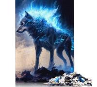 Animal Art Wolf 1000 Pieces Puzzles Wooden Puzzle for Teenager Funny Jigsaw Puzzles 1000pcs (75x50cm)