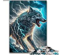 Animal Art Wolf Jigsaws Puzzles 1000 Pieces for Teenagers Gifts, Family Entertainment Toys Is Ideal As A Gift for The Whole Family (26x38cm)