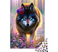 Animal Art Wolf Puzzles for Adults 1000 Piece Puzzle for Teenager Educational Game Challenge Toy 1000pcs (38x26cm)