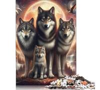 Animal Art Wolf Puzzles for Adults 1000 Pieces Puzzles for Adults & Teenager Age 12 Years Up Christmas Eve Gifts 1000pcs (38x26cm)