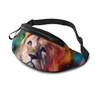 Animal Artistic Colorful Lion Casual Waist Bag Unisex with Zipper Pockets Belt Sports Bags Running Bag Keep Fit with Exercise Jogging, Hiking Chest Pack Outdoors Workout Traveling Shoulder Bag