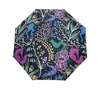 Animal Artistic Flower Plant Umbrella Windproof Automatic Foldable Umbrells Auto Open Close for Men Women Kids