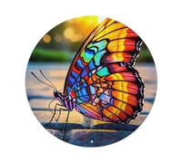 Animal Artwork Butterflies on The Path Metal Tin Sign