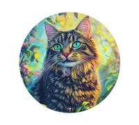 Animal Artwork Kitten in The Forest Metal Tin Sign