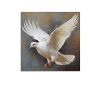 Animal Artwork Poster Holy Spirit White Dove Decorative Canvas Wall & Art Poster Painting 16x16inch(40x40cm)