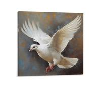 Animal Artwork Poster Holy Spirit White Dove Decorative Canvas Wall & Art Poster Painting 16x16inch(40x40cm)