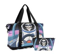 Animal Astronauts Weekender Travel Overnight Bag with Wet Pocket Adjustable Strap Gym Carry on Duffel Bags for Trip Waterproof for Men Women