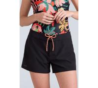 Animal Women's 'Auora' Mini Boardshorts Adjustable Waist Quick Dry Swim Surf Trunks in Black | Size: 6 Animal Black 6