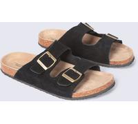 Animal Avery Womens Casual Leather Slider - Black - Black - Size: 5