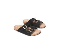 Animal Avery Womens Casual Leather Slider - Comfortable & Lightweight, EVA Cushion, Upper Suede, Ladies Footwear - Summer Beach, Walking & Outdoors Black Adult Shoe Size 8