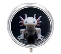 Animal Axolotl Travel Pill Organizer Portable Pill Case Small Pill Box for Purse Pocket