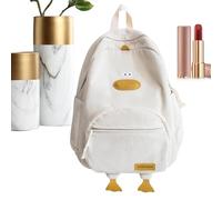 Animal Backpack - Fabric Backpack | Corduroy - Adults Adjustable Straps Large Pocket Two Side Pockets School Travel Daily Use Funny Animal Design, White., Se référer à la description, Refer to