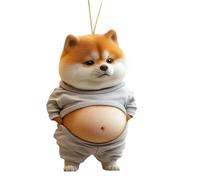 Animal Bag Charm, 2D Acrylic Dog, Water-Resistant Keyring with Easy Use, Fashion Aid with Strong Function, Lifestyle Care Accessory, Handy Aid for Men Women Boys Youth Teens Husband Son Daughter