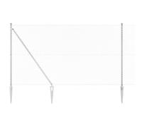 Animal Barrier Decorative Garden Fence, Chain Link Fence with Posts Silver 1.6 x 10 m Steel