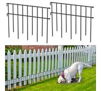 Animal Barrier Fence, 19 Pack 13 in(H) X 26.2 ft(L), No Dig Dog Fence Barrier, Rustproof Metal Rabbit Fence for Garden, Fence Gap Filler Panels for Dog Rabbits, Garden, Patio