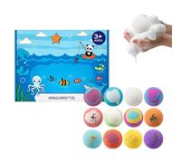Animal Bath Balls, Surprise Bath Toy Set, Fizzy Bubble Baths Bombs with Hidden Toys Inside Design System, Safe Skin Friendly Formula Construction, Fun Interactive Baths Style for Home and Pool Time