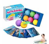 Animal Bathing Kit - Transforming Dinosaur Toys, Organic Mineral Salts | Marine Creature Shape Bubble Fizzies | Skin Moisturizing Essentiall Oil Spa Treatmentt for Ancient Creaturre Learning