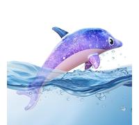 Animal Beach Toy - Large Inflatable Creature, Purple Dolphin Shape 33 Inch, Realistic Figure Deep Semantic, Secondary Material, Light Texture | Accessory for Kids