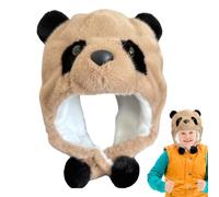 Animal Beanie, Panda Beanie, Cute Animal Ear Hat, Panda Head Cap, Cosplay Hat, Panda Headdress for Chinese New Year, Valentine's Day, Women, Men