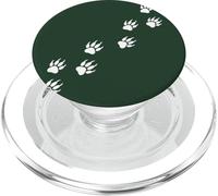 Animal Bear Tracks Paw Prints Diagonal Trail Path PopSockets PopGrip for MagSafe