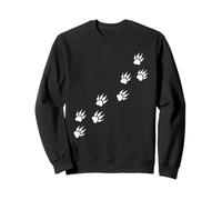 Animal Bear Tracks Paw Prints Diagonal Trail Path Sweatshirt