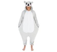 Animal Bee Koala Raccoon Horse Cow Kangaroo Snake Lemur Squirrel Bat Onesie Fancy Dress Costume Bodysuit Pyjama Sleep wear Carnival Costume Grey Koala, L(height 170cm-180cm)
