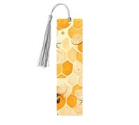 Animal Bee Wooden Bookmark with Tasse Beehive Honeycomb Bookmarks for Women Men Book Lovers, Page Markers for Students Teachers Reading Writers Gifts