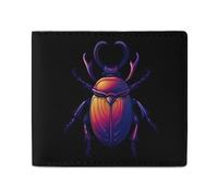 Animal Beetle Insect Occult Bug Bifold Wallet for Women Men Personalized Coin Purse Card Case Holder Pocket Wallet