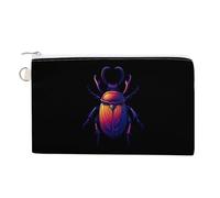 Animal Beetle Insect Occult Bug Coin Purse Fashion Canvas Pouch Portable Wallet Makeup Bag for Men Women
