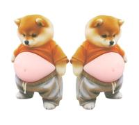 Animal Belly Stickers -Fun Creative Craft Decoration Set, Decorative Dog Decals, Cute 3D Adhesive Designs, Colourful Cartoon Style Peel Stick Collection | DIY Scrapbook Art Use for Kids Adults Laptop