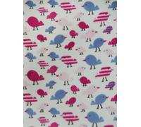 Animal Bird Print Soft Polar Fleece Fabric, Sold by The Metre, by Tia Knight (1 Meter, Tweetie Birds Print PF229 PNBL)