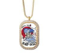 Animal Bite Snake Combination Pattern Necklace Pendant Diamond Crystal Golden Jewelry