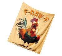 Animal Blanket | Novelty Washable Quilt,59x78.8in Prank Rooster Print Flannel Throw Blanket,for Kids Adults Women Bed Sofa Decor Birthday Winter