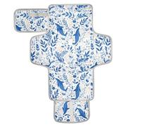Animal Blue Shark White Pattern Reusable Changing pad Covers with Tissue Pocket Travel Changing pad for Baby for Moms, Dads cambiador de pa?ales para Bebes