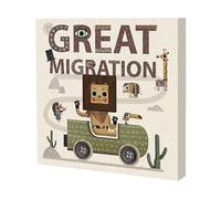Animal Board Game - Wooden Logic Board Game | Great Migration Educational Toy, Interactive Learning For Exercise & Improve Memorize