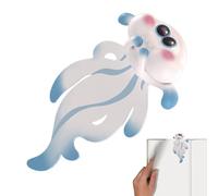 Animal Bookmark - Jellyfish Page Marker, Manta Ray Clip 50g | Three-dimensional PVC Reading Aid, Whimsical Marine Life Stationery Accessory For Student Classroom Library Study