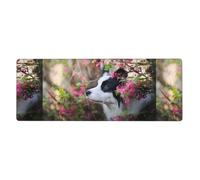 Animal Border Collie Cute Dog Pet,Mouse Pad Large Desk Pad Computer Keyboard Mouse Mat With Non Slip Rubber Base 30 x 80 cm