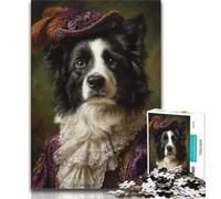 Animal Border Collie Jigsaw Puzzles for Teenagers 1000 Piece Puzzle,Educational Games Wall Decoration Unique Birthday And Xmas Gifts (50x75cm)