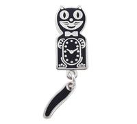 Animal Brooch - Funny Clock Enamel Cat Lapel Pin Badge, Shaking Tail Design Zinc Alloy Decorative Accessory | Fashion Art Pin for Men Women Family Friends Social Events Daily Wear