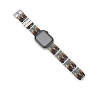 Animal Brown Bear Silicone Watch Band Replacement Watch Straps Adjustable Sport Wristband for Women Men 42mm/44mm