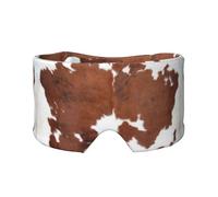 Animal Brown Cowhide Print Cow, Full Eye Covers Light Blocking Eye Mask Sleep Eye and Ear Muffs